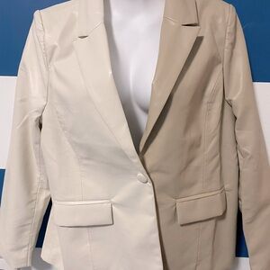 VICI NWT Le Lis color block vegan leather blazer jacket SZ L